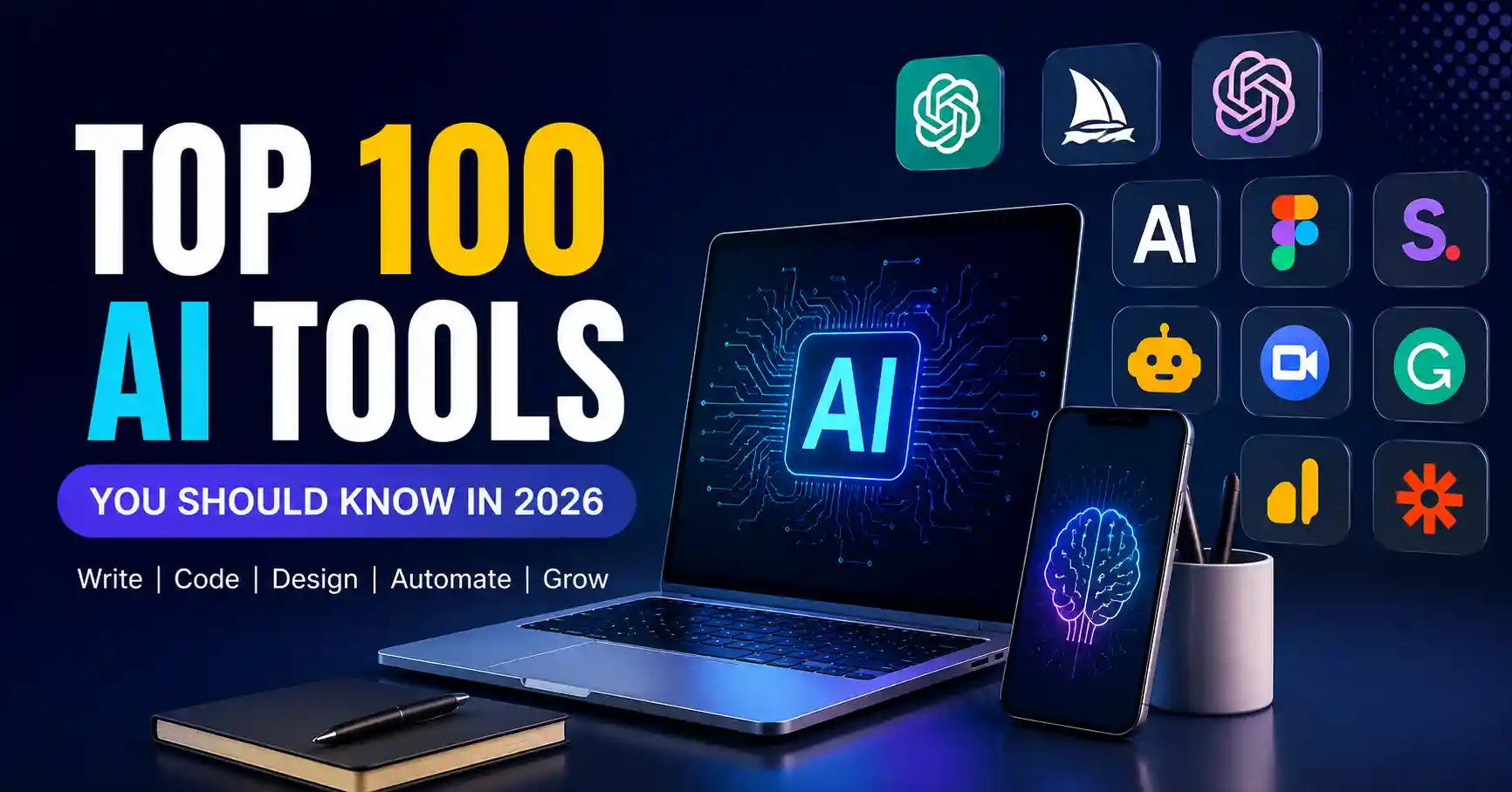 Top 100 AI tools you should know in 2026