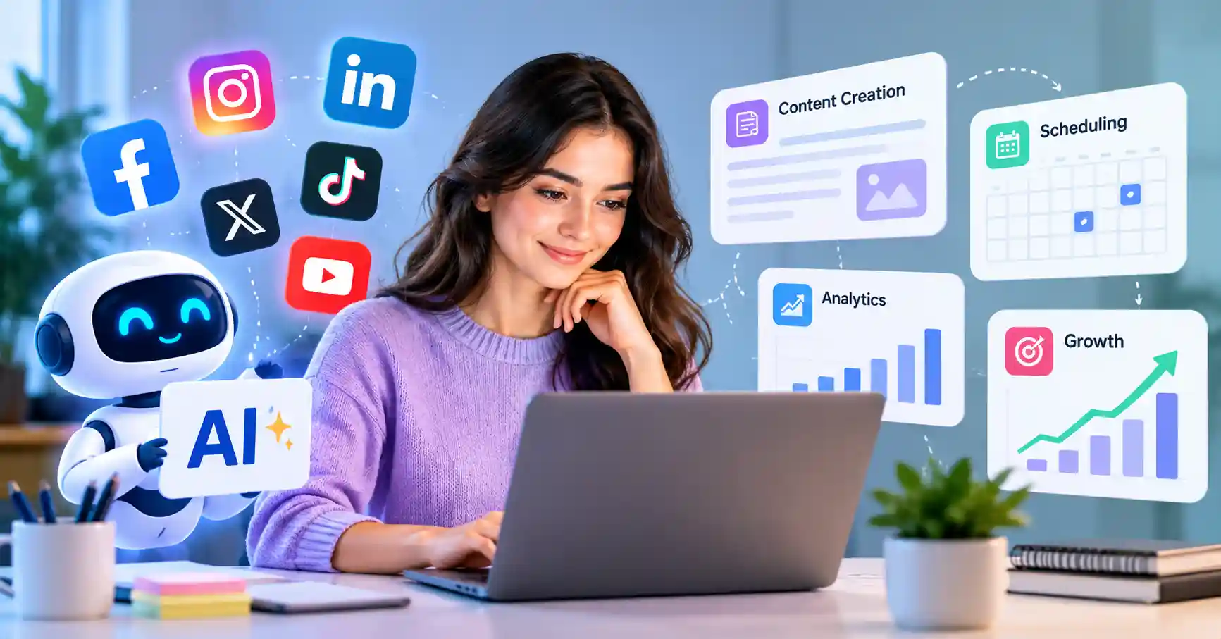 Best AI social media management tools for content creation and scheduling