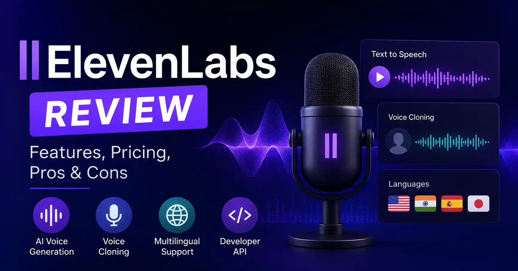 ElevenLabs Review AI voice generator and voice cloning features