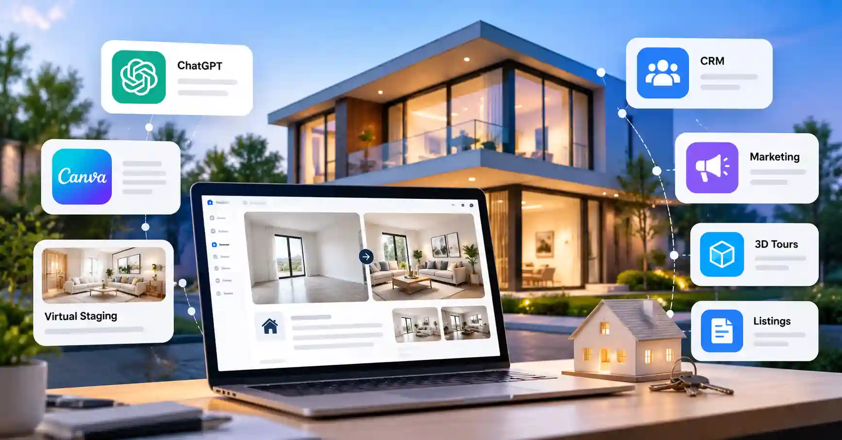 Best AI tools for real estate professionals for virtual staging, property listings, marketing, and lead management