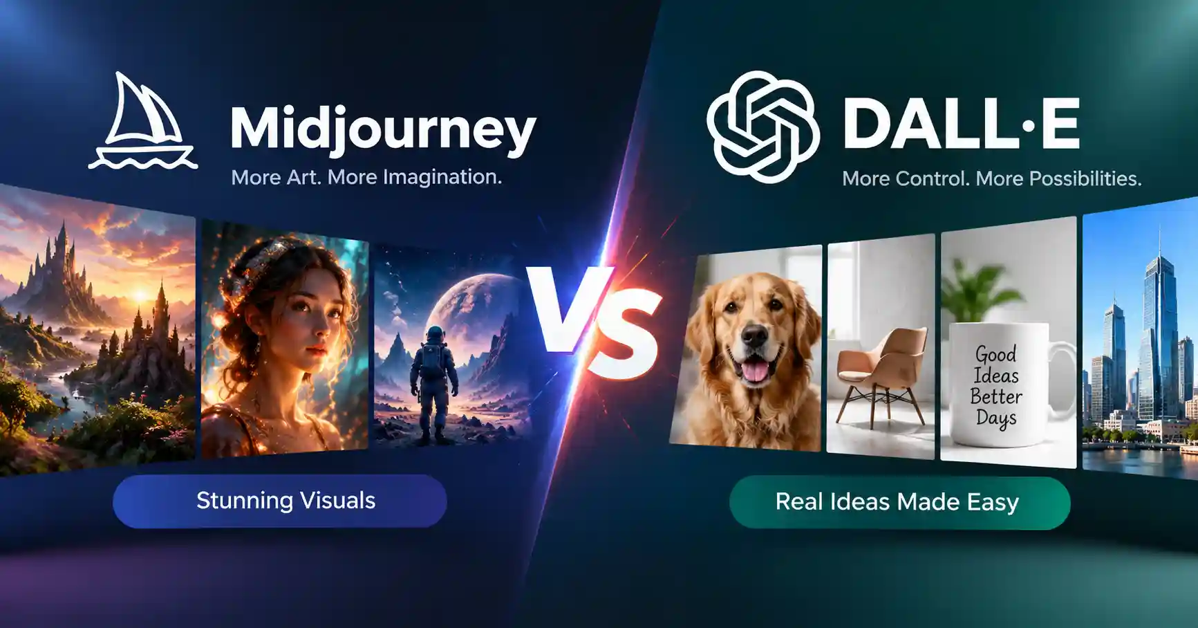 Midjourney vs DALL E AI image generator comparison